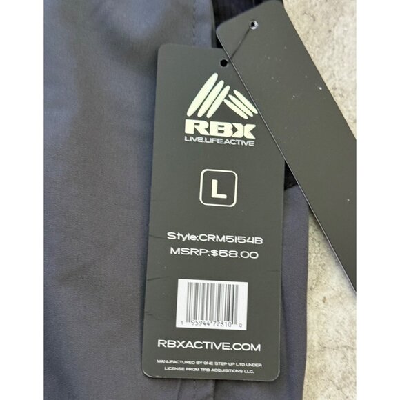 RBX NWT Mens Large Training Shorts 7" Inseam Lightweight Moisture-Wicking Quick- - Picture 9 of 16